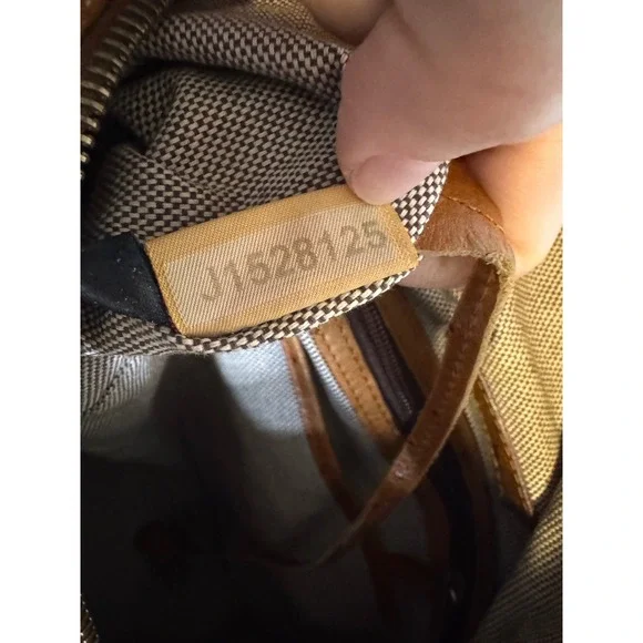 Dooney & Bourke Nina Ostrich Embossed Leather Hobo Bag Cognac Tan Shoulder Purse - Picture 10 of 11